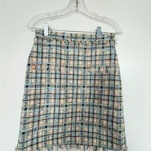 Zara Multicolor Tweed Mini Skirt